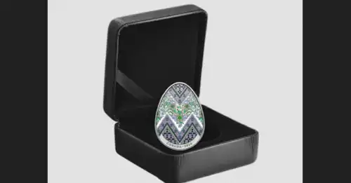 Канада презентувала срібну пам’ятну монету у вигляді української крашанки