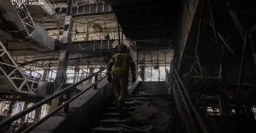 Рятувальники закінчили ліквідацію наслідків аварії в будівлі столичного торговельного центру,&hellip;